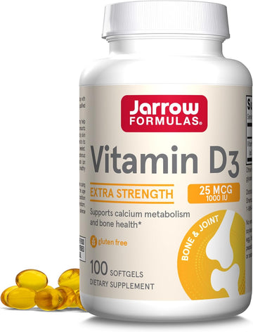 Jarrow Formulas Vitamin D3 25 Mcg (1000 Iu) - 100 Servings (Softgels)