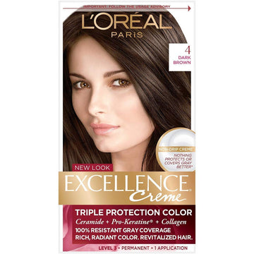 L'Oreal Paris Excellence Creme with Pro-Keratine Complex, Dark Brown