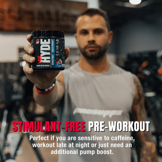 PROSUPPS Hyde Max Pump Pre Workout for Men and Women - Nitric Oxide Supplement for Pump and Endurance - Stimulant Free P