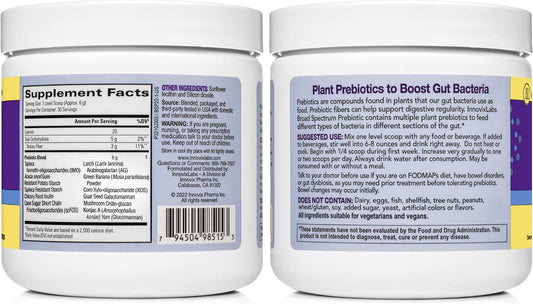 InnovixLabs Prebiotic Fiber Powder - High Fiber Supplement w
