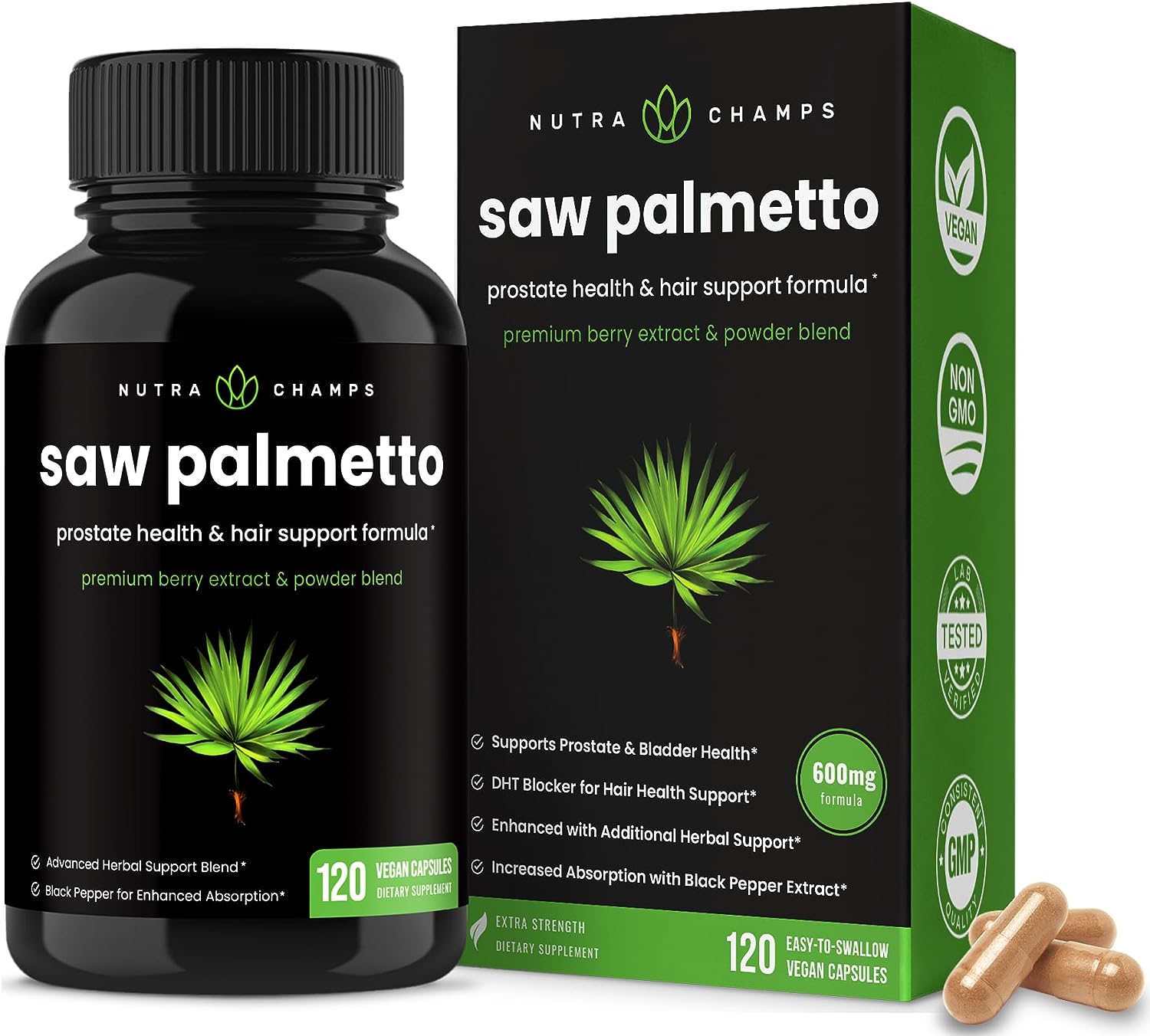 Saw Palmetto Supplement for Prostate Health [Extra Strength] 600mg Com