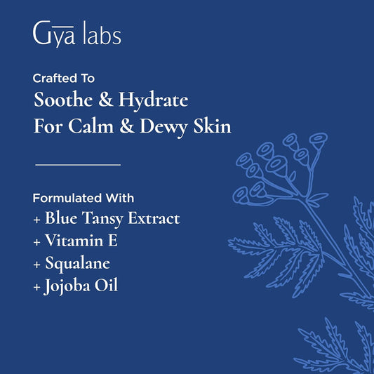 Gya Labs Blue Tansy Face Oil for Sensitive Skin (1.02  ) - Formulated with Blue Tansy Extract, Squalane and Vitamin E - Soothes Irritation, Hydrates Skin & Reduces Breakouts For Calmer Complexions