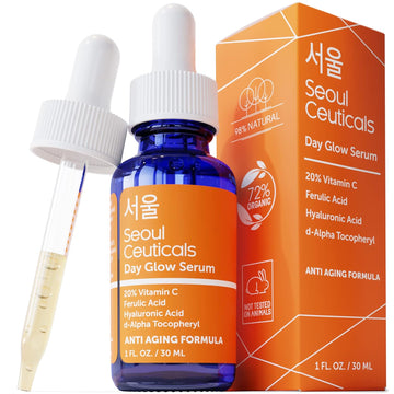 SeoulCeuticals Korean Skin Care Beauty - 20% Vitamin C Hyaluronic Acid Serum + CE Ferulic Acid Provides Potent Anti Aging, Anti Wrinkle 1