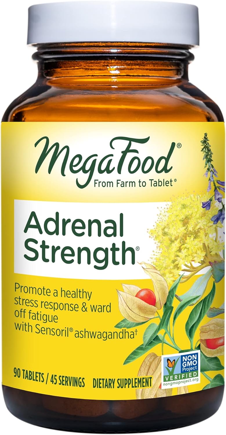 MegaFood Adrenal Strength - Sensoril Ashwagandha, Vitamin C, fermented10.88 Ounces