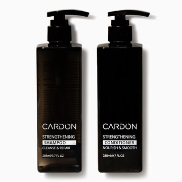 Hair Growth Set by CARDON, Strengthening Shampoo + Conditioner for Men, Boost Hair Growth and Prevent Thinning Hair and Hair Loss, Korean Hair care products for healthy scalp + deep conditioning, Oily hair and Dry Scalp Treatment, Gift Set (2 Bottles)