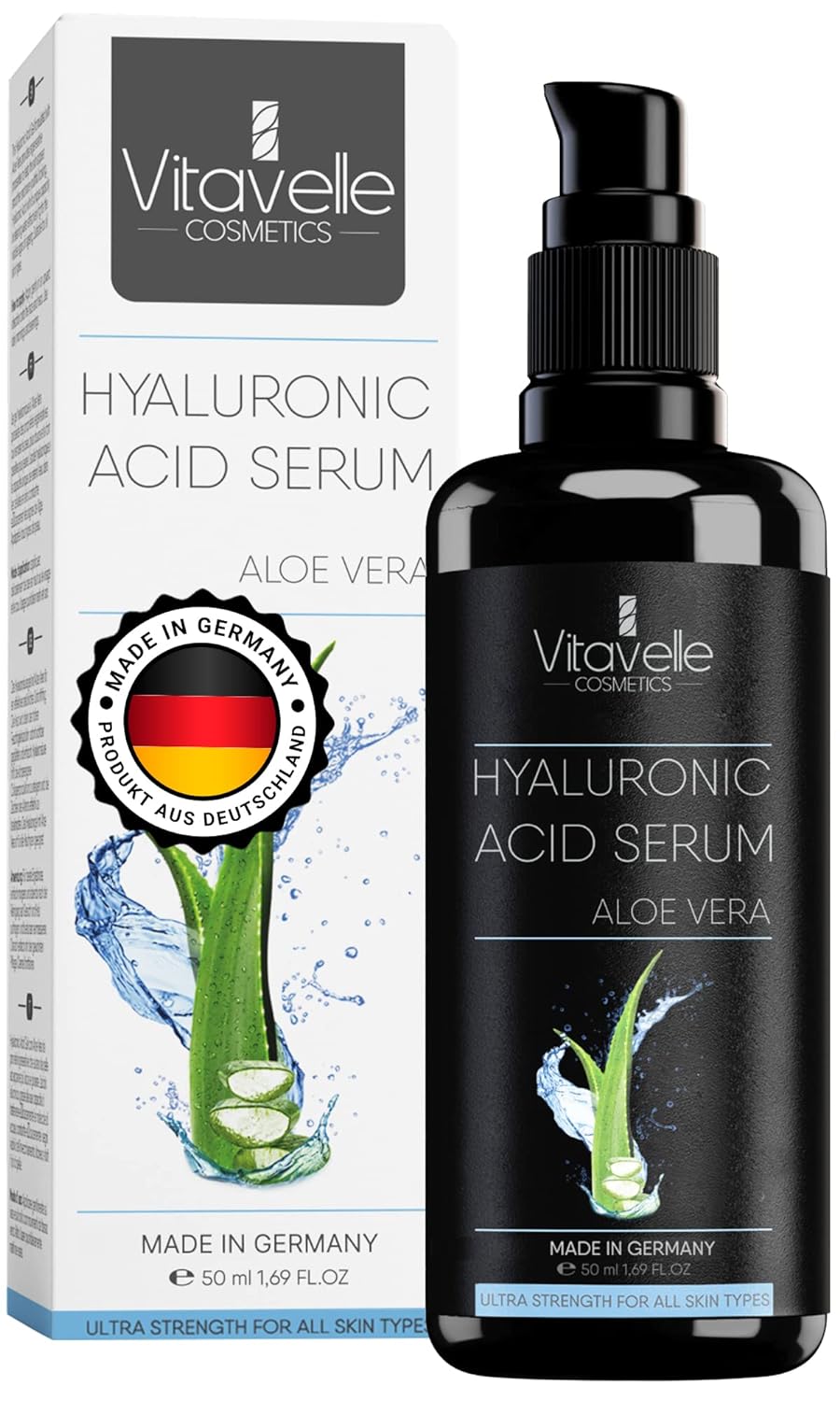 Vitavelle Hydrating Hyaluronic Acid Serum for Face - Aloe Vera Hydrating Serum for Face & Anti Aging Moisturizer for a Smooth, Soft, Even Look - Hydrating Serum & Skin Care Moisturizer