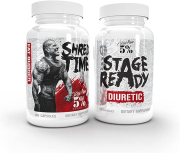 5% Nutrition 2-Stack | Stage Ready + Shred Time Supplement Stack | Diu