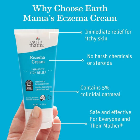 Earth Mama Eczema Cream | Therapeutic Itch Relief Moisturize