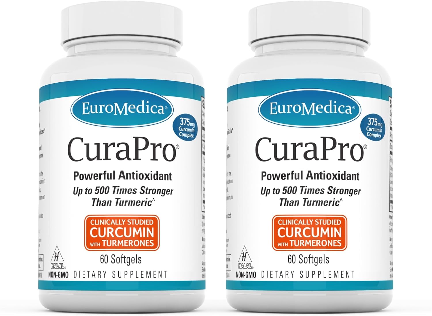 Euromedica Curapro 375 Mg - 60 Softgels, Pack Of 2 - High Potency Turm
