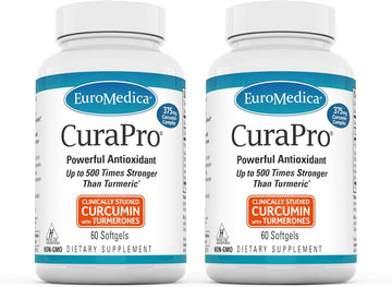 Euromedica Curapro 375 Mg - 60 Softgels, Pack Of 2 - High Potency Turm