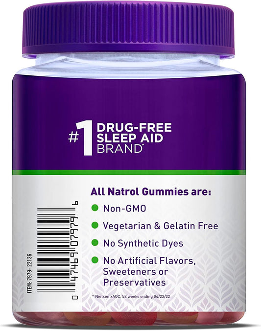 Natrol Melatonin Max Sleep Aid Gummy, 10mg per Gummy, Maximum Strength for Better Sleep, Drug Free and Gelatin Free, 80 Blueberry avored