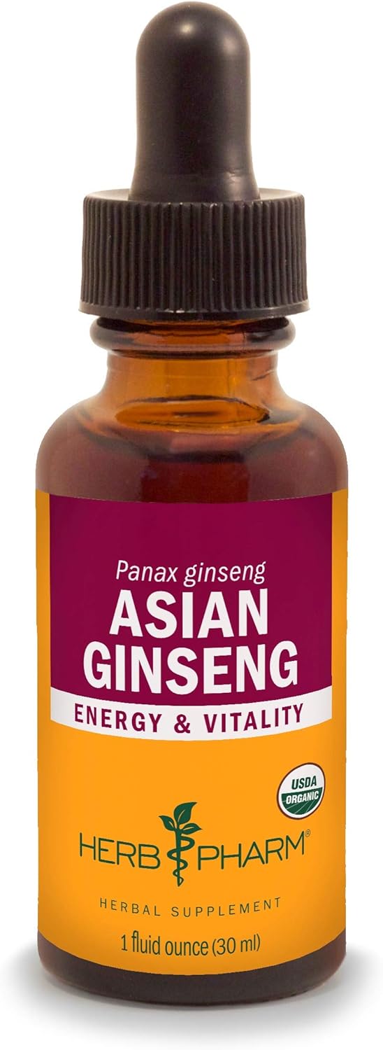 Herb Pharm Asian (Panax) Ginseng Liquid Extract for Energy and Stamina
