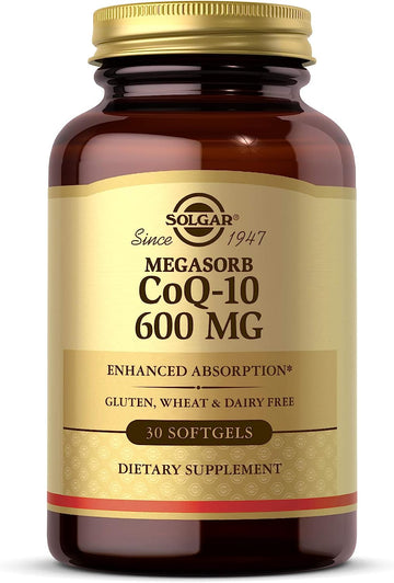 Solgar Megasorb CoQ-10 600 mg, 30 Softgels - Promotes Heart & Nervous