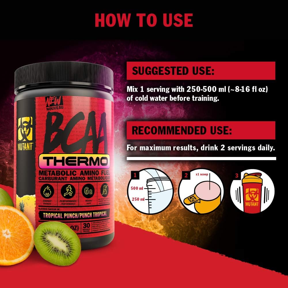 Mutant BCAA Thermo – Supplement BCAA Powder with Micronized 
