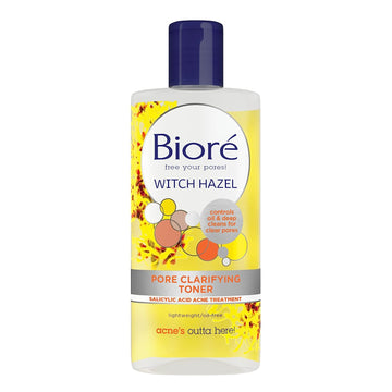 Bioré Witch Hazel Pore Clarifying Toner, with 2% Salicylic Acid for Acne Clearing and Balanced Skin Purification, 8  (HSA/FSA Approved)