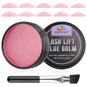Lash Lift Glue Balm EBANKU New Eyelash Lifting Adhesive, Lash Lift Balm Strong Viscosity Eyelash Lifting Silicone Pads, Lash Lift Tools for Lashes and Brows Curling