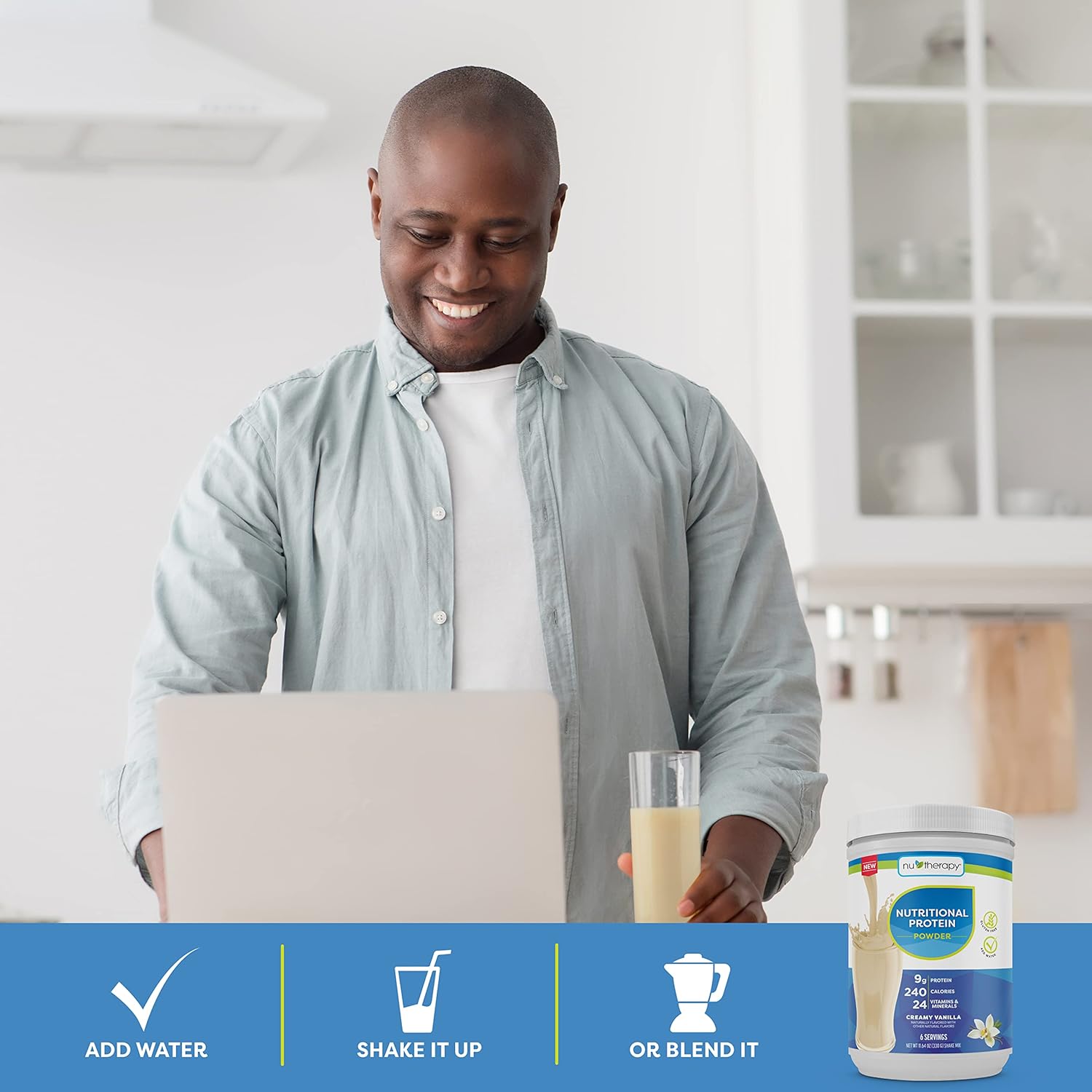 NuTherapy Nutritional Protein Powder for Adults- Vitamins and Minerals