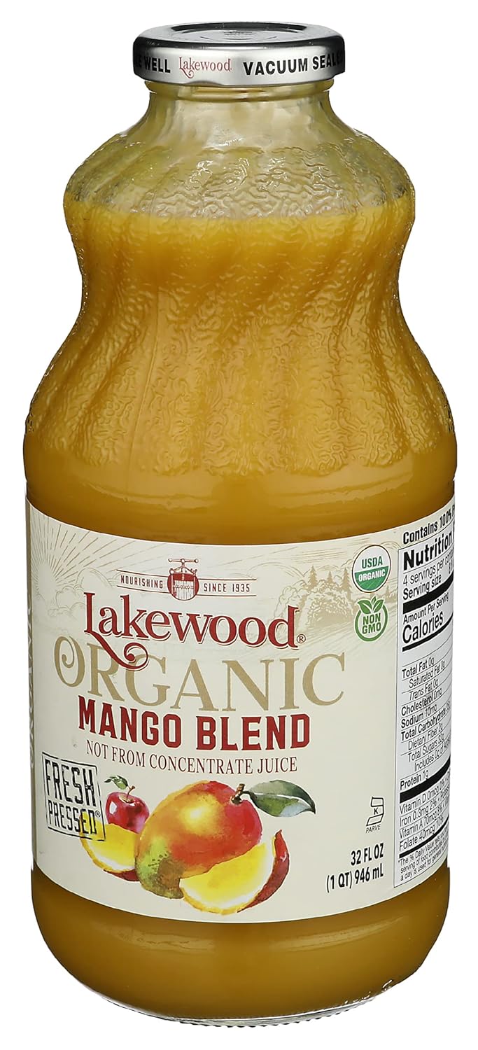 Lakewood Juice Mango Organic, 32 oz