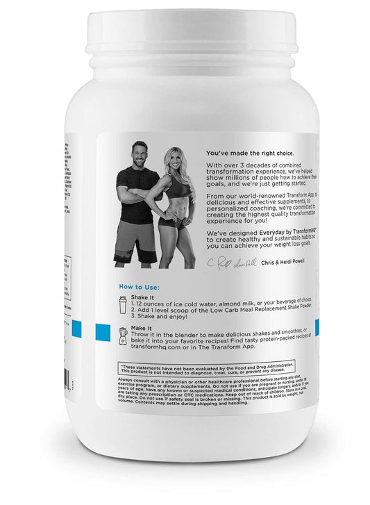 TransformHQ Meal Replacement Shake Powder 28 Servings (Vanilla) - Glut2.89 Pounds