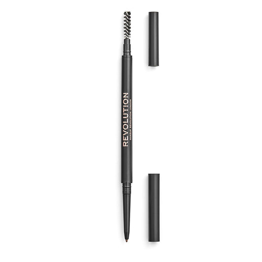 Makeup Revolution Precise Brow Pencil, Eyebrow Definer Pencil, Draw Brow Hairs, Ultra Fine Tip For Precision, Vegan & Cruelty Free, Light Brown, 0.05g