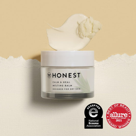 Honest Beauty Calm + Heal Melting Balm for Dry + Sensitive Skin | Allantoin + Calming Phyto-Blend | Vegan + Cruelty Free | 1.7