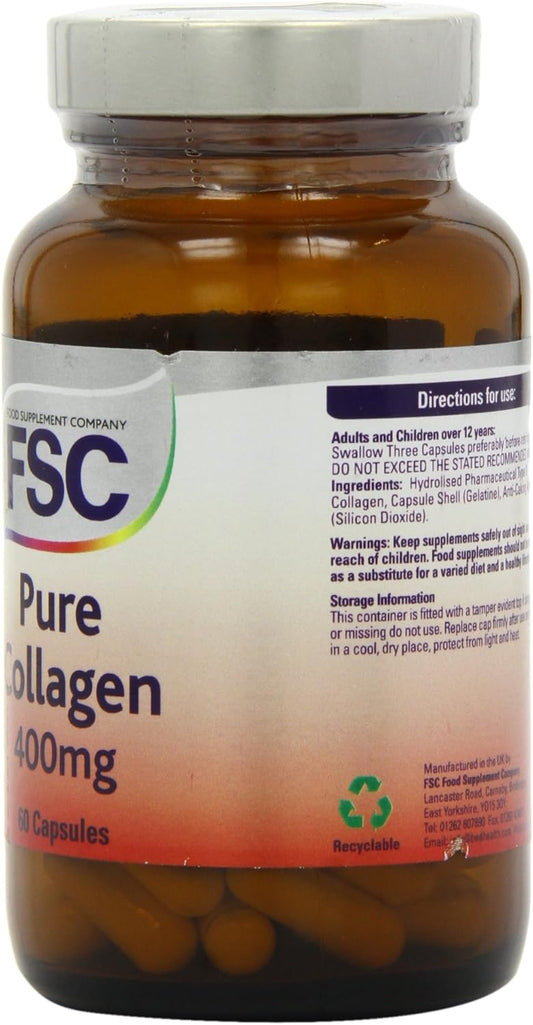 FSC 400mg Pure Collagen 60 Capsules

160 Grams