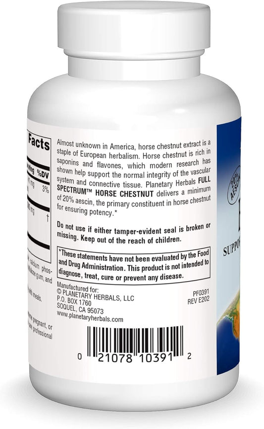 Planetary Herbals Full Spectrum Horse Chestnut, Supports The Integrity