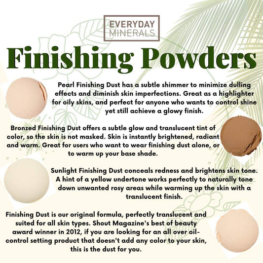 Everyday Minerals | Finishing Dust Mineral Finishing Powder | For All Complexions | Sheer, Translucent