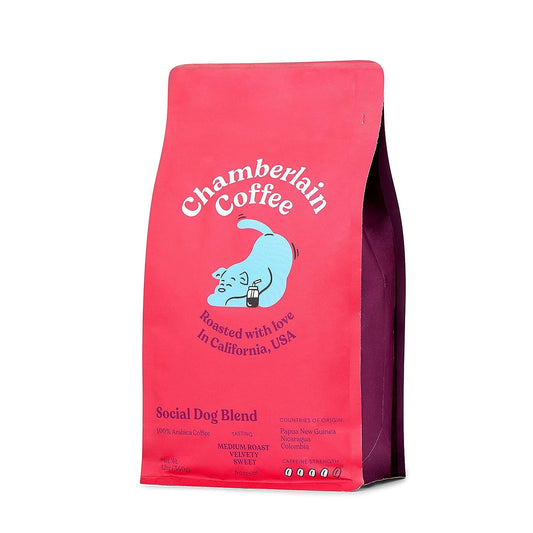 Chamberlain Coffee Ground Coffee Bundle | Comes with 2 Bags of Ground Coffee | Includes Social Dog Blend and Family Ground Blend