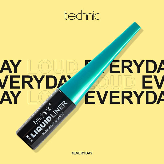 Technic Liquid Waterproof Eyeliner Black Make New Looks Innovative Design - 6ml