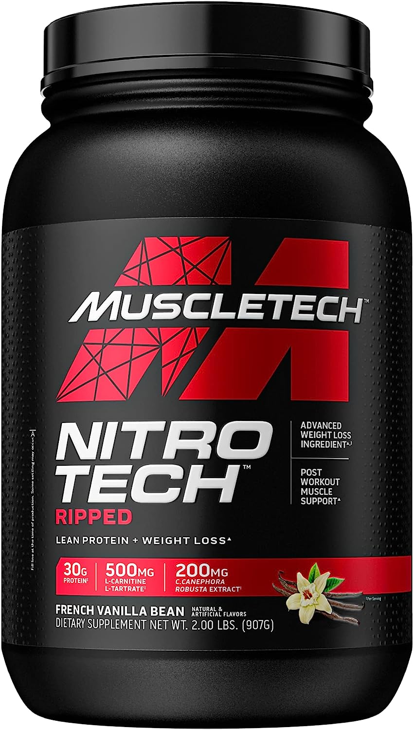 Protein Powder for Weight Loss - MuscleTech Nitro-Tech Ripped - Whey P