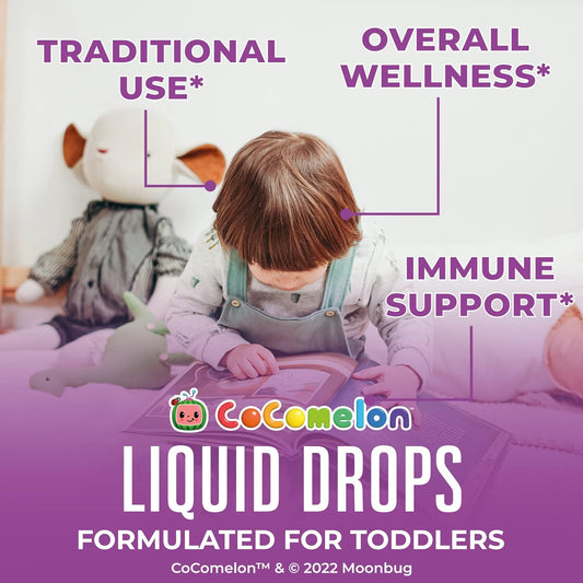USDA Organic Cocomelon Elderberry Syrup for Toddlers & Cocom