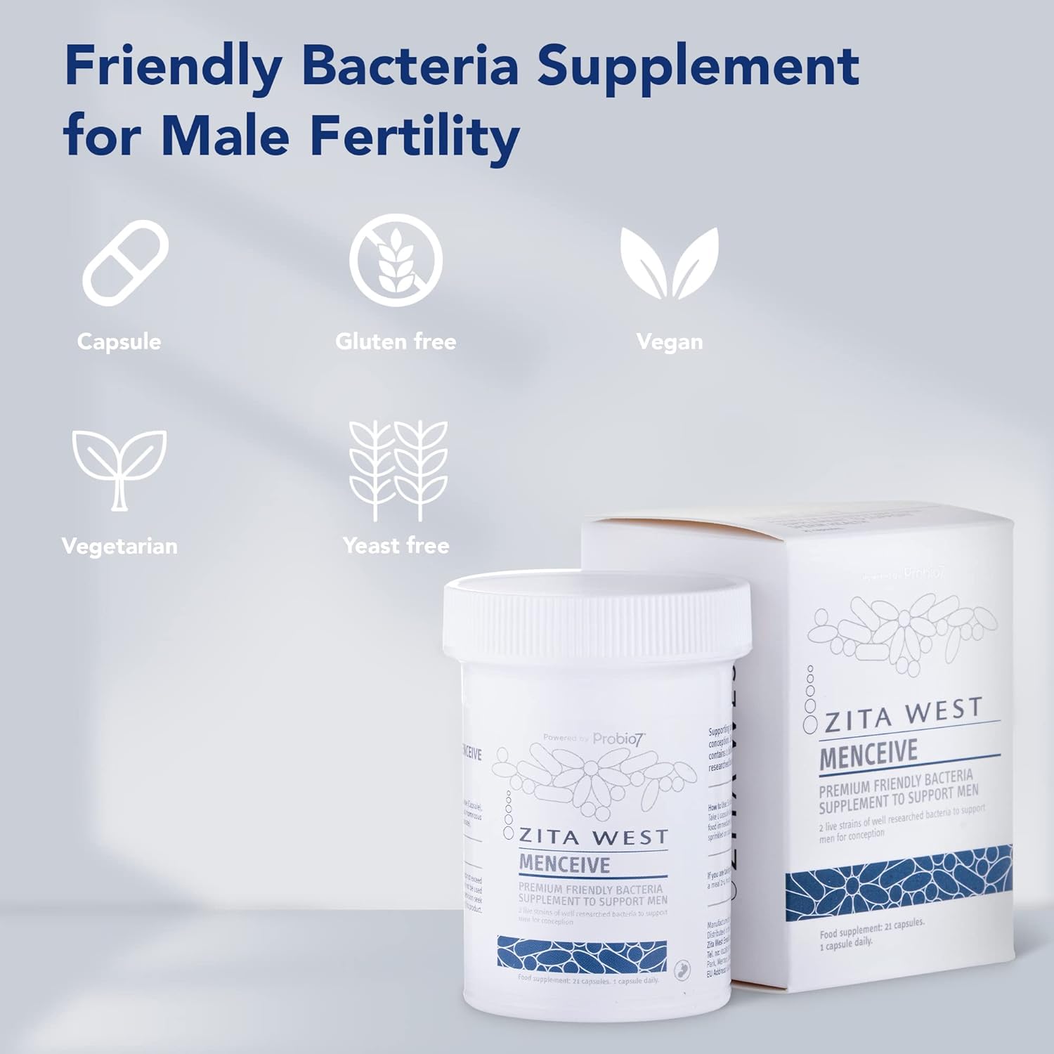 Zita West Menceive Supplement – Premium Friendly Bacteria Supplement f