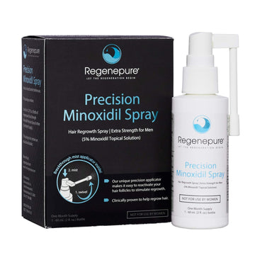 Regenepure, Precision Minoxidil Spray for Men, 5% Minoxidil Hair Growth Treatment, 2 oz