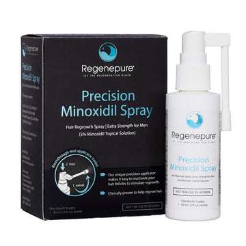 Regenepure, Precision Minoxidil Spray for Men, 5% Minoxidil Hair Growth Treatment, 2