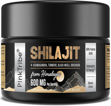 Shilajit Resin Gold Standard Shilajit - 600mg Himalayan Shilajit Blend120 Grams