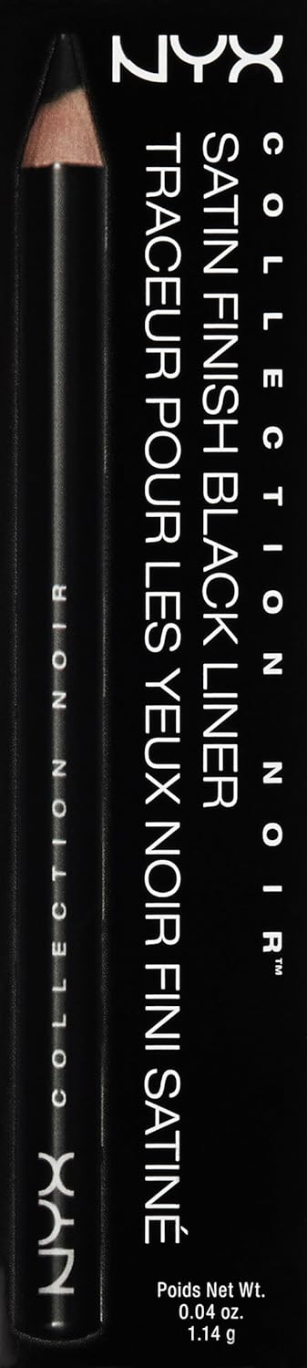 NYX PROFESSIONAL MAKEUP Collection Noir Satin Finish Liner, Black 0.04