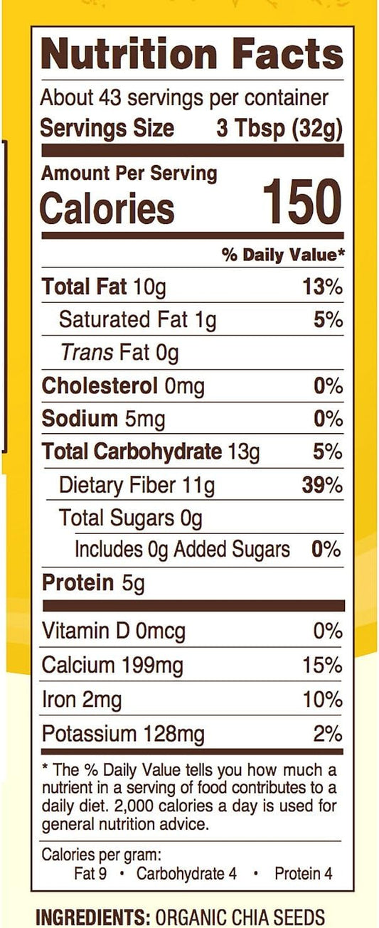 Nature's Earthly Choice Organic Chia Seeds Net Wt