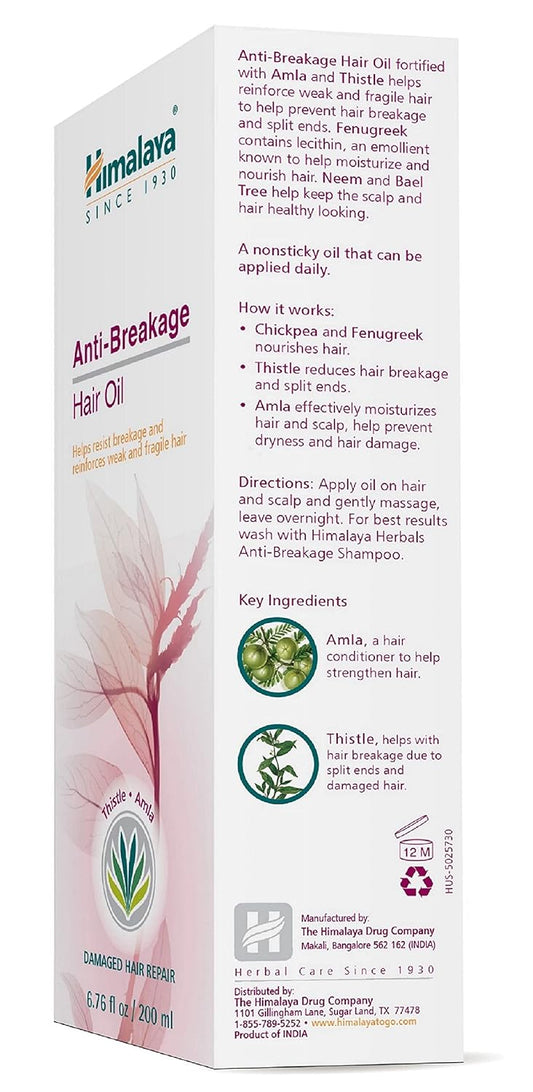 Himalaya Anti-Breakage Hair Oil for Thinning or Brittle Hair & Split Ends, 6.76 oz