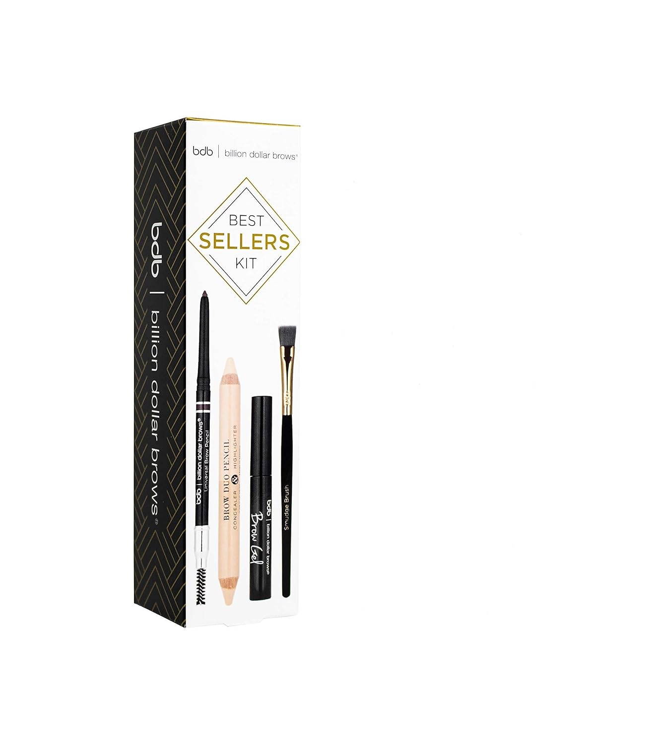 Billion Dollar Brows Best Sellers Kit, Includes Universal Brow Pencil, Brow Duo Pencil, Brow Gel and Smudge Brush for Perfectly Defined Brows