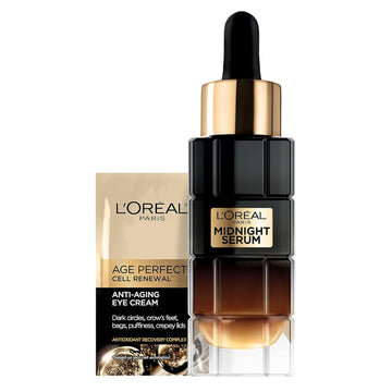 L'Oreal Paris Age Perfect Anti-Aging Midnight Face Serum, Reduce Wrinkles 1 + Eye Cream Sample