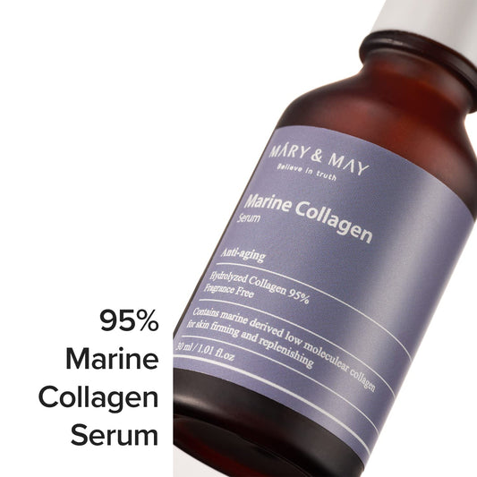 Mary&May Marine Collagen Serum 1.01   / 30 | Elasticity, Low Molecular Collagen, Skin Firming, Replenishing, Fragrance Free, Korean Skincare, marynmay…