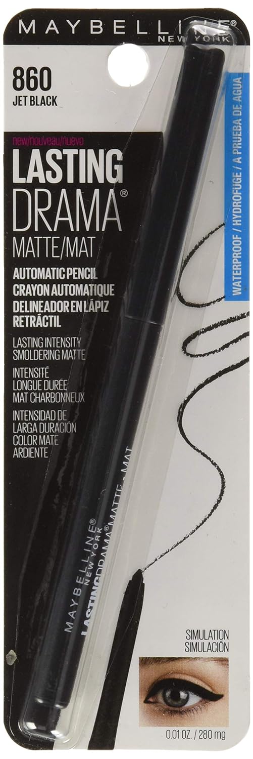 Maybelline, Lasting Drama Matte Eyeliner, Jet Black - 0.01