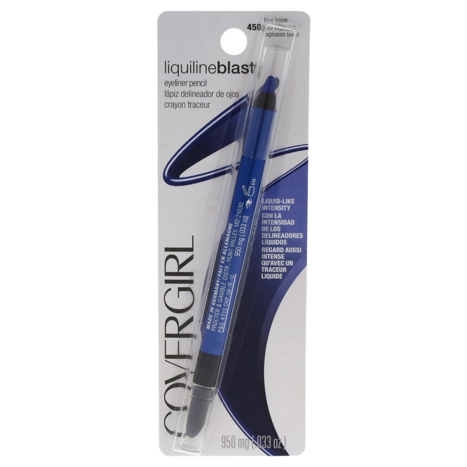 COVERGIRL LiquilineBlast Eyeliner Pencil Blue Boom 450, .033  (packaging may vary)