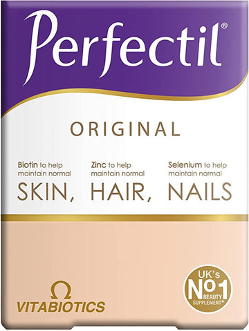 Vitabiotics Perfectil Triple-Active Beauty Multivitamin | Skin, Nail, and Hair Vitamins | Hair Health & Growth, Nail Strength, and Skin Support Formula | Vitamin D, Vitamin E, Collagen, Biotin, and More