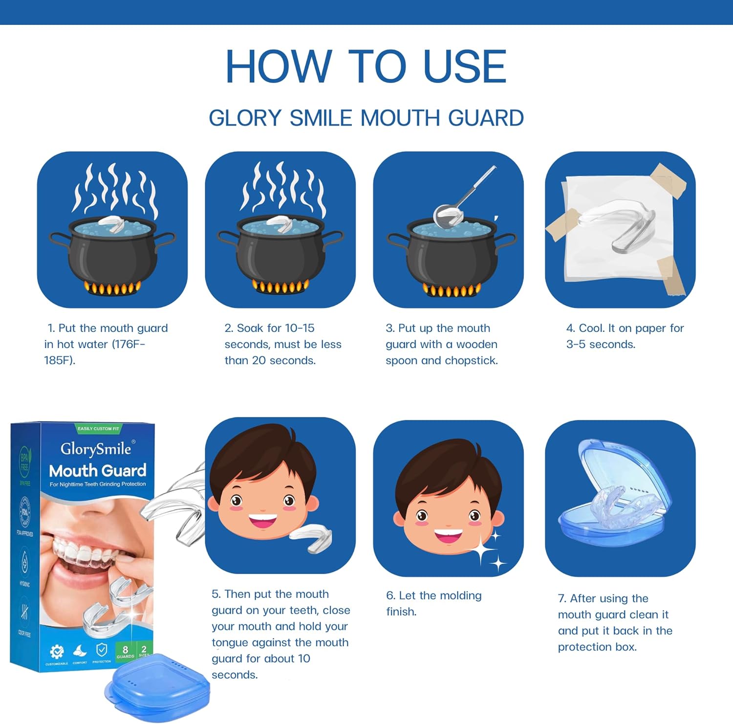 GlorySmile Mouth Guard for Clenching Teeth at Night, Upgrade