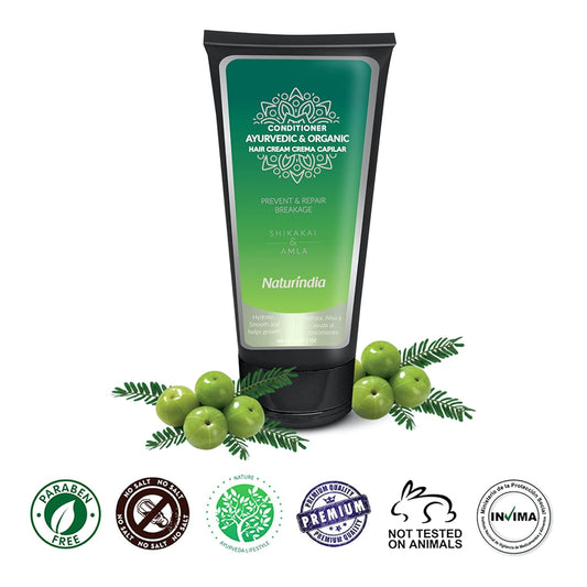 Naturindia Ayurvedic Organic Conditioner for Hair Growth, Regeneration of hair loss with ALOE SHIKAKAI and AMLA plants For Women and Men 6