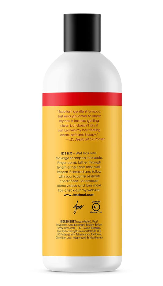 Jessicurl, Gentle Lather Shampoo, Cleansing Curly Hair Shampoo, Vegan, Sulfate Free Shampoo