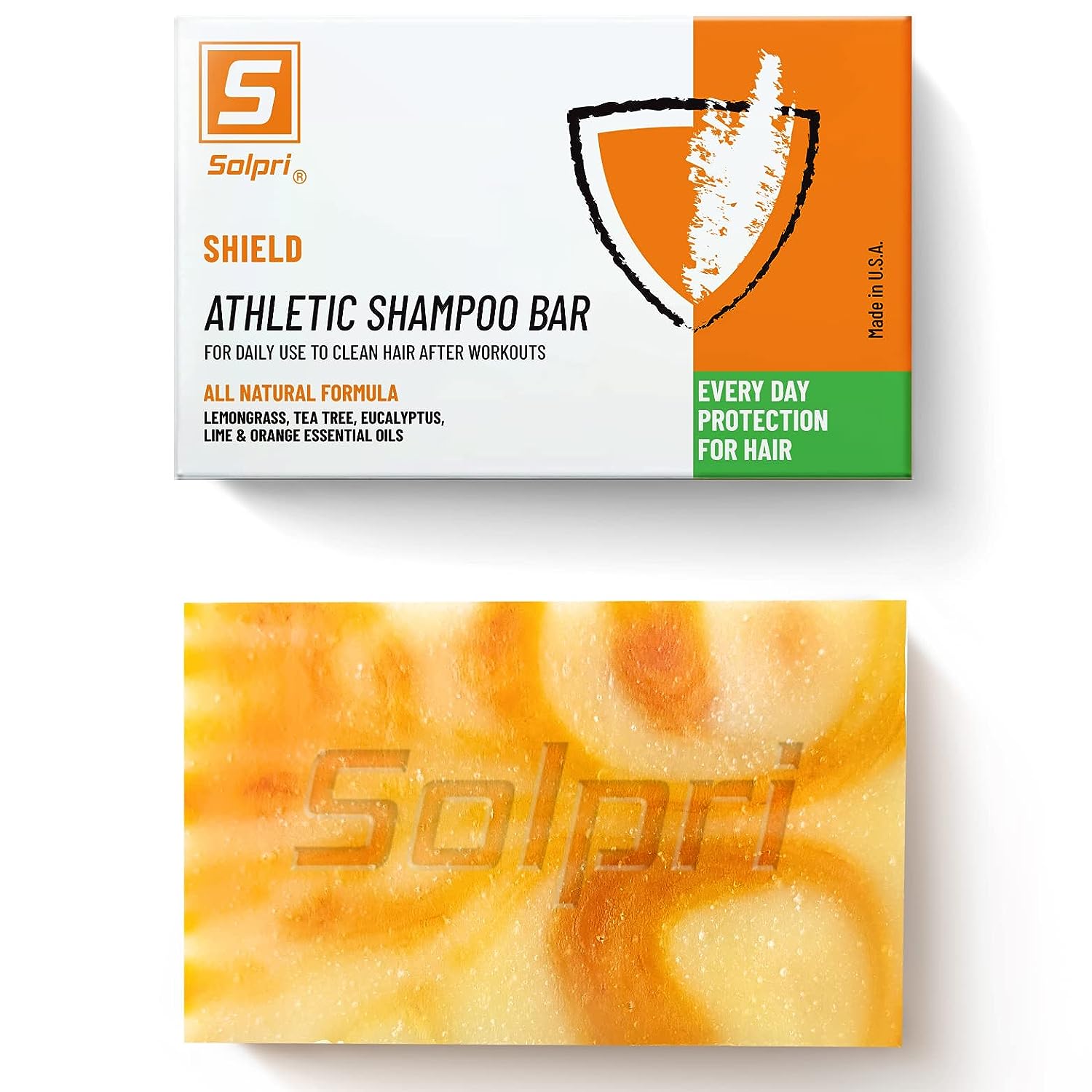 Solpri Shield Athlete's Tea Tree Shampoo Bar with Lemongrass Eucalyptus 4