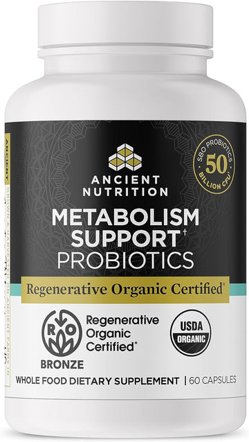 Ancient Nutrition Regenerative Organic Certified Probiotics For Metabo